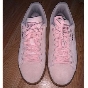 PUMA suede pink sneakers